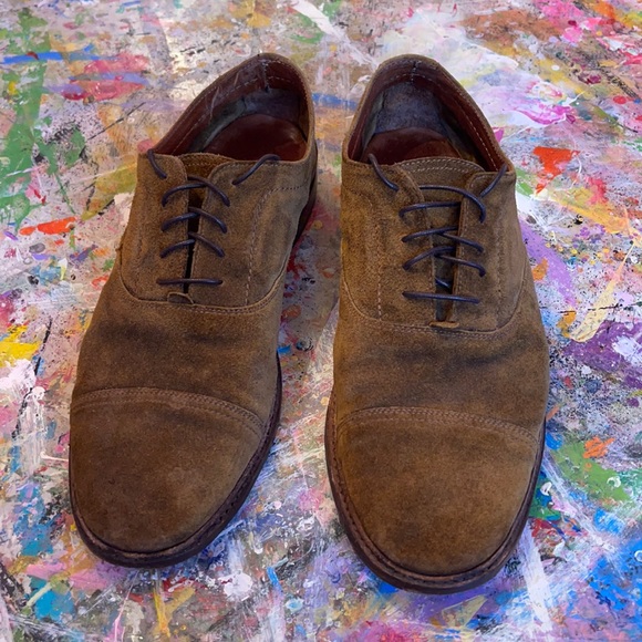 FRYE Paul Bal Oxford Tan Suede 9 1/2D
